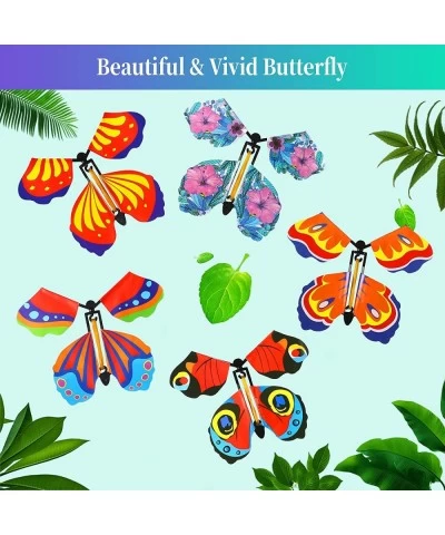 Magic Flying Butterfly Card Surprise Wind Up Butterfly in The Book Rubber Band Powered Magic Fairy Flying Toy Great Surprise ...