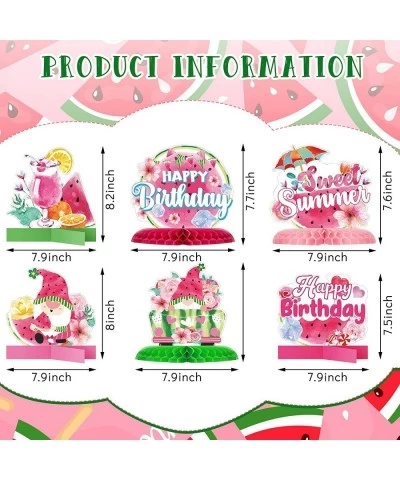 10 Pcs Watermelon Party Decorations Pink Table Centerpieces Birthday Summer Fruit Supplies for Girls Baby Shower Wedding $13....