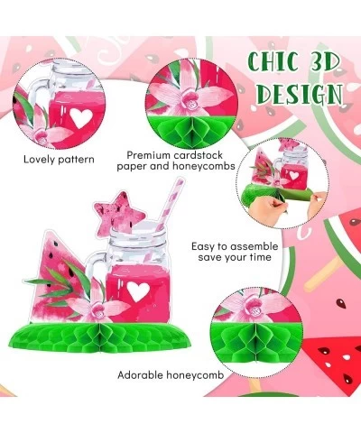 10 Pcs Watermelon Party Decorations Pink Table Centerpieces Birthday Summer Fruit Supplies for Girls Baby Shower Wedding $13....