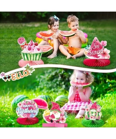 10 Pcs Watermelon Party Decorations Pink Table Centerpieces Birthday Summer Fruit Supplies for Girls Baby Shower Wedding $13....