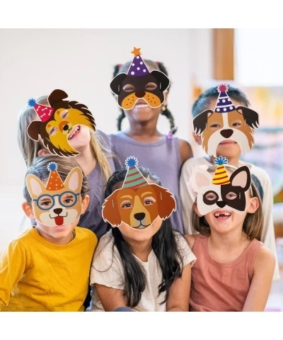 24 Packs Dog Birthday Masks Party Favors for Kids-Dog Puppy Theme Birthday Party Supplies Puppy Cosplay Mask Paper Mask Baby ...