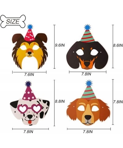 24 Packs Dog Birthday Masks Party Favors for Kids-Dog Puppy Theme Birthday Party Supplies Puppy Cosplay Mask Paper Mask Baby ...