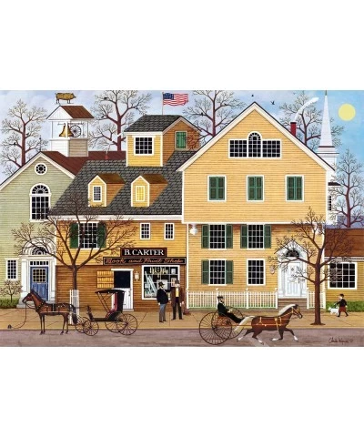 Charles Wysocki - The Bookstore - 300 Large Piece Jigsaw Puzzle $18.23 Jigsaw Puzzles