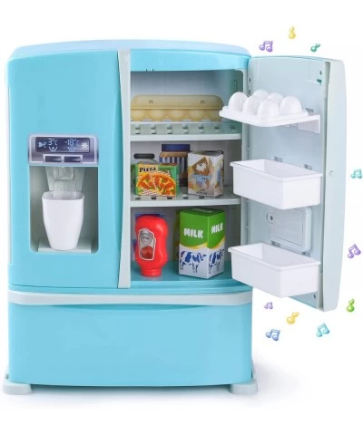 Toy Refrigerator Fridge with Ice Dispenser for Kids Kitchen Appliances Toys Kids Kitchen Accessories Set Pretend Kitchen Play...