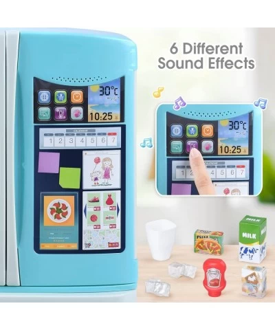 Toy Refrigerator Fridge with Ice Dispenser for Kids Kitchen Appliances Toys Kids Kitchen Accessories Set Pretend Kitchen Play...