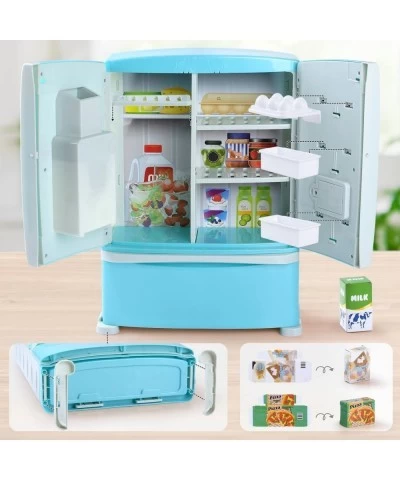 Toy Refrigerator Fridge with Ice Dispenser for Kids Kitchen Appliances Toys Kids Kitchen Accessories Set Pretend Kitchen Play...