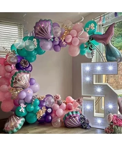 Mermaid Balloon Garland Arch Kit Mermaid Balloons for Girl Metallic Balloons Mermaid Birthday Party Decorations Mermaid Tail ...