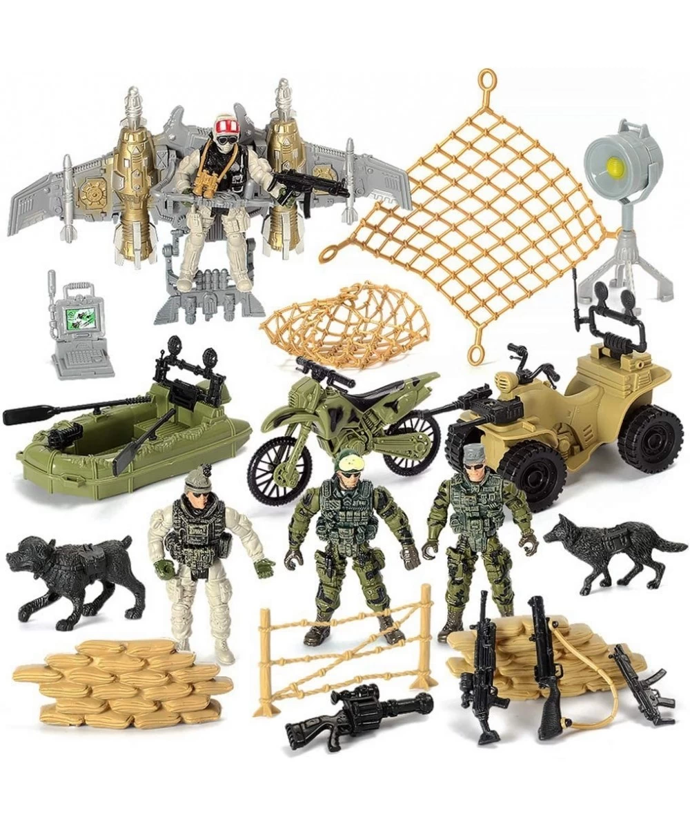 US Army Men Action Figures Play Set Toy Soldiers with Military Weapons Accessories for Kids Boys $40.54 Action Figures