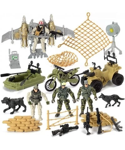 US Army Men Action Figures Play Set Toy Soldiers with Military Weapons Accessories for Kids Boys $40.54 Action Figures