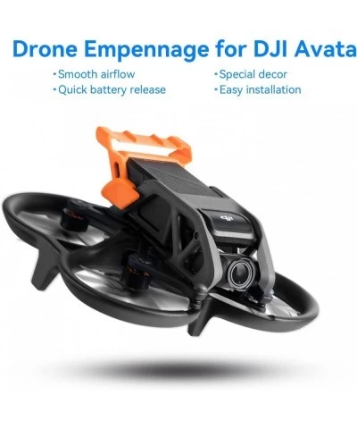 Drone Spoiler Wing for DJI Avata Accessories Quick Release Extension for DJI Avata Battery（Orange-3D Printing） $16.58 Hobby R...