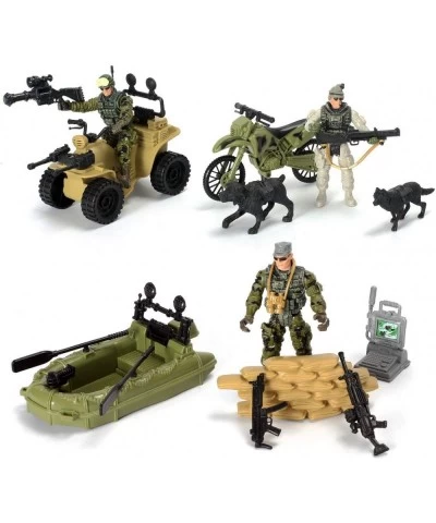 US Army Men Action Figures Play Set Toy Soldiers with Military Weapons Accessories for Kids Boys $40.54 Action Figures