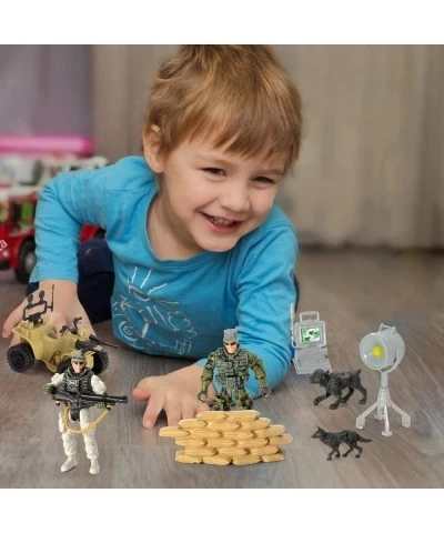 US Army Men Action Figures Play Set Toy Soldiers with Military Weapons Accessories for Kids Boys $40.54 Action Figures