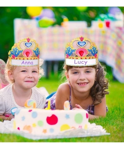 36 Birthday Crowns for Kids Mermaid Birthday Party Hats for Girls Students Mermaid Party Favor Crowns Headbands for Classroom...