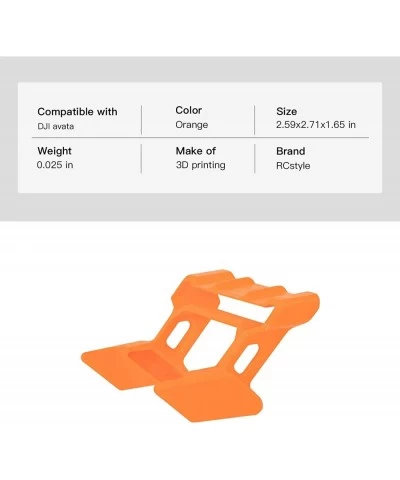 Drone Spoiler Wing for DJI Avata Accessories Quick Release Extension for DJI Avata Battery（Orange-3D Printing） $16.58 Hobby R...