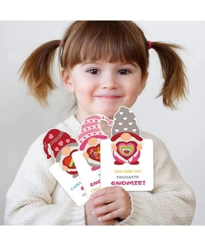 Valentines Day Cards for Kids - Valentines Day Gifts for Kids - Gnomes Heart Erasers Valentine Card 24 Pack - Valentine's Day...