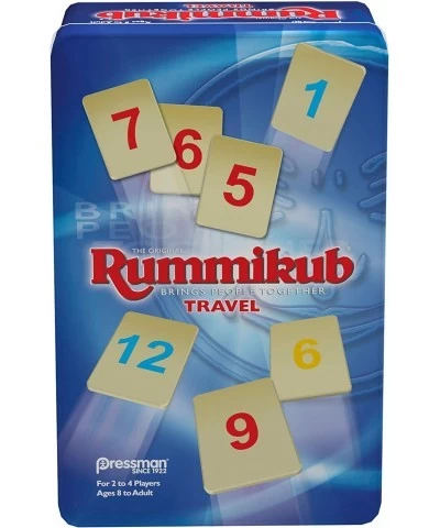 Rummikub in Travel Tin - The Original Rummy Tile Game Blue (B07GLGBW9X) $21.43 Domino & Tile Games