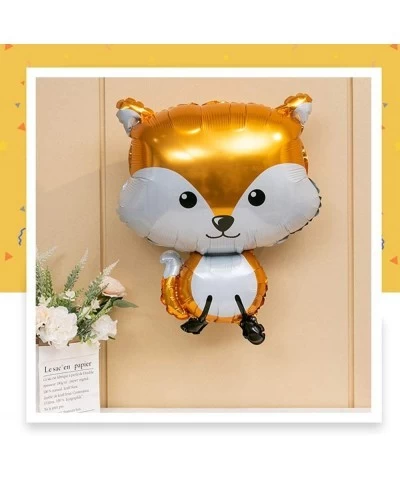 Woodland Animal Balloons Fox Bunny Hedgehog Squirrel Raccoon Foil Mylar Balloon for Baby Shower Kids' Boys Woodland Animals T...