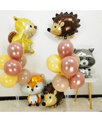 Woodland Animal Balloons Fox Bunny Hedgehog Squirrel Raccoon Foil Mylar Balloon for Baby Shower Kids' Boys Woodland Animals T...