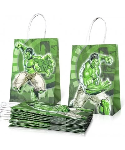 12pcs Hul Party Supplies Gift Bags Super Hero Paper Candy Bags Birthday Party Favors for Boys Girls green $22.42 Kids' Party ...