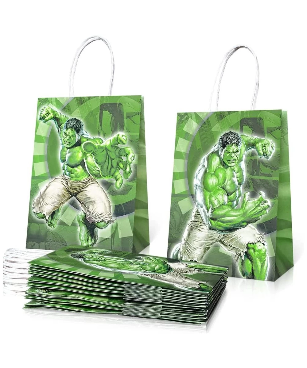 12pcs Hul Party Supplies Gift Bags Super Hero Paper Candy Bags Birthday Party Favors for Boys Girls green $22.42 Kids' Party ...