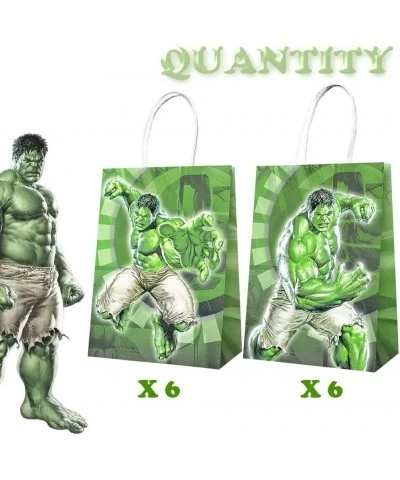 12pcs Hul Party Supplies Gift Bags Super Hero Paper Candy Bags Birthday Party Favors for Boys Girls green $22.42 Kids' Party ...