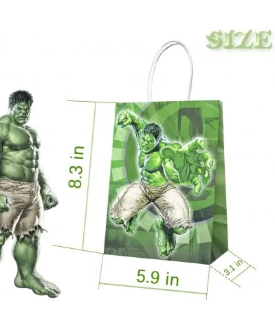 12pcs Hul Party Supplies Gift Bags Super Hero Paper Candy Bags Birthday Party Favors for Boys Girls green $22.42 Kids' Party ...