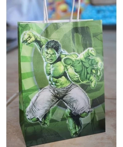 12pcs Hul Party Supplies Gift Bags Super Hero Paper Candy Bags Birthday Party Favors for Boys Girls green $22.42 Kids' Party ...