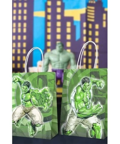 12pcs Hul Party Supplies Gift Bags Super Hero Paper Candy Bags Birthday Party Favors for Boys Girls green $22.42 Kids' Party ...