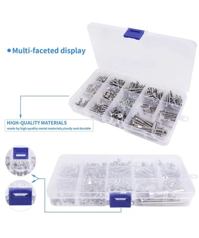 286pcs RC Screw Kit M2.5 M3 M4 Hex Screws Washers Lock Nuts Body Clips Wheel Pins Cross Wrench Hardware Fastener for 1/10 Tra...