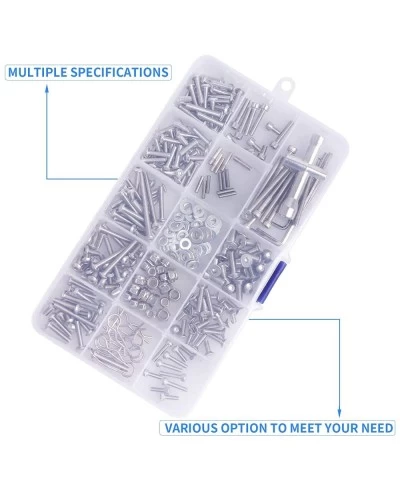 286pcs RC Screw Kit M2.5 M3 M4 Hex Screws Washers Lock Nuts Body Clips Wheel Pins Cross Wrench Hardware Fastener for 1/10 Tra...