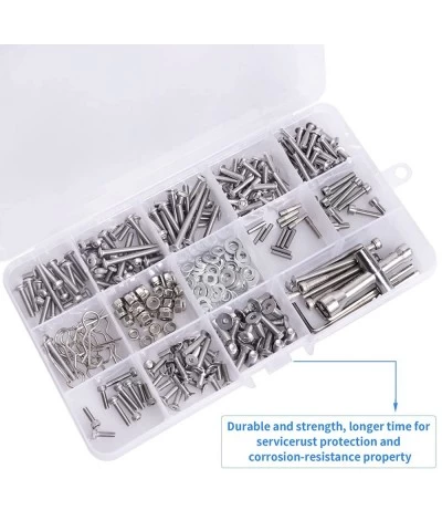 286pcs RC Screw Kit M2.5 M3 M4 Hex Screws Washers Lock Nuts Body Clips Wheel Pins Cross Wrench Hardware Fastener for 1/10 Tra...