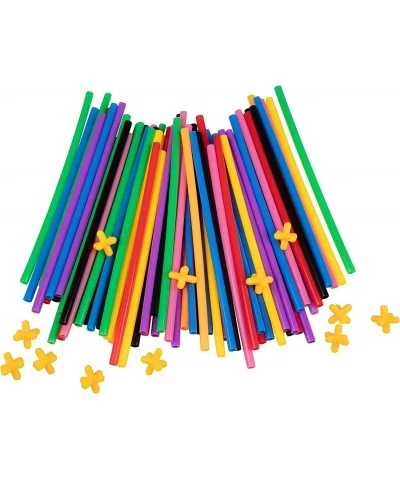 500pc Building Straws & Connectors Set for Kids - Includes 7 Plus Interlocking Connectors - Nostalgic Educational Constructio...