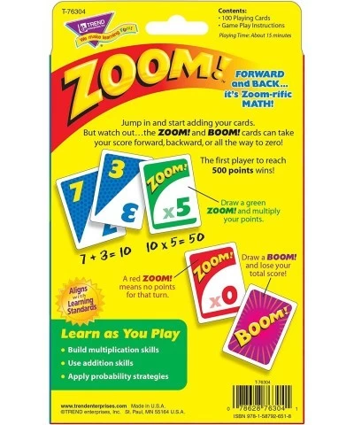 TREND ENTERPRISES: Zoom! Multiplication Card Game Use Addition Skills Build Multiplication Skills Test Probability Surprise C...