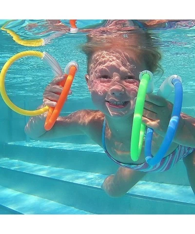 Pool Diving Toys Variety Water Diving Ring Numbered Dive Stick Durable Swim Pool Dive Toys Easy Retrieval Sinking Diving Stic...