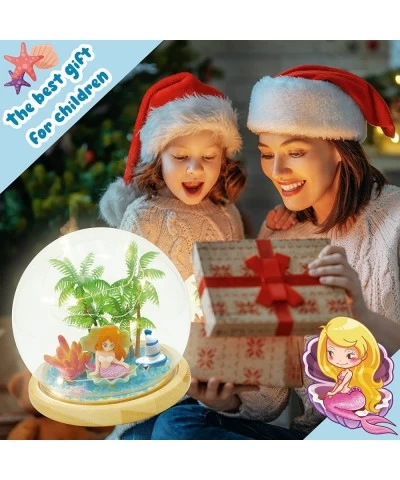 DIY Light-Up Mermaid Terrarium Kit Mermaid Craft Kit for Kids Arts and Crafts Project with Light Novelty Mermaid Gift for Gir...