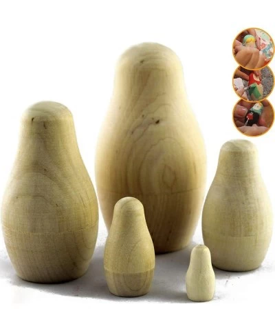 DIY Unpainted Nesting Dolls Set 5 pcs $33.13 Nesting Dolls