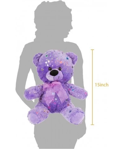 Teddy Bear Plush Shinning Star Stuffed Animals Soft Plush Toy for Kids Boys Girls Best Gifts for Birthday 13inch Bear (Purple...