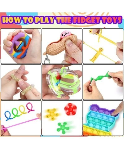 Fidgets Toys Set Fidgets Toys Box Pack Set for Boys & Girls Sensory Anxiety Relief Stress Kids Toys with Autism Simple Fidget...