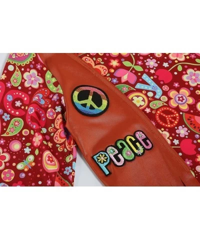 Girls Hippie Costume 60s 70s Cosplay Disco Party Dress Peace Loving Outfit $39.11 Kids' Costumes