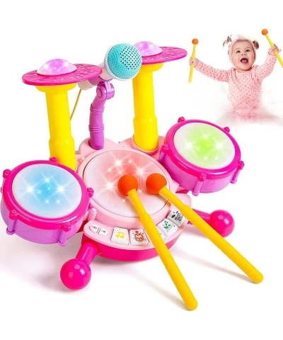 Kids Drum Set for Toddlers 1-3 Musical Baby Girl Toys 6 to 12 Months Educational Instruments Toys for 1 2 3 4 Year Old Girl M...