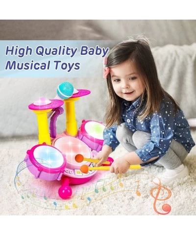 Kids Drum Set for Toddlers 1-3 Musical Baby Girl Toys 6 to 12 Months Educational Instruments Toys for 1 2 3 4 Year Old Girl M...