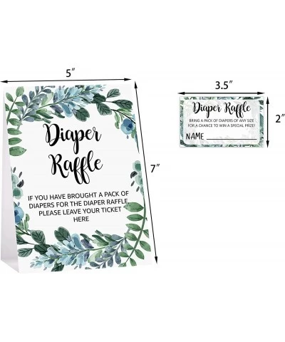 Diaper Raffle Tickets and Sign Baby Shower Games Decorations Party Favors For Baby Showers – 1 Sign 50 Cards per Pack(DIAPER-...