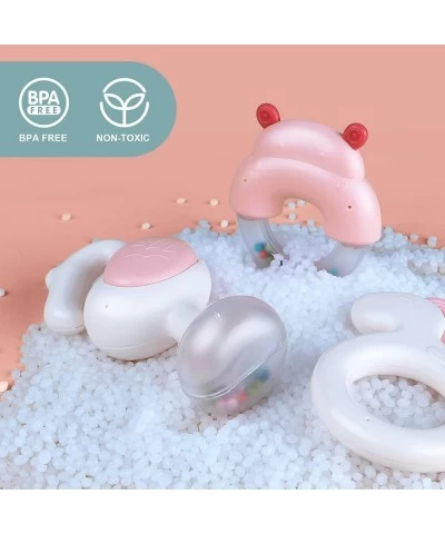 8PCS Baby Rattles Toys Set Infant Grab N Shake Teething Toys Hand Bells and Spin Rattle Musical Toy Playset Sensory Early Dev...