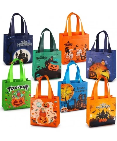 8PCS Halloween Trick or Treat Bags Small Halloween Tote Bags with Handles Gift Bags Multifunctional Non-Woven Halloween Bags ...