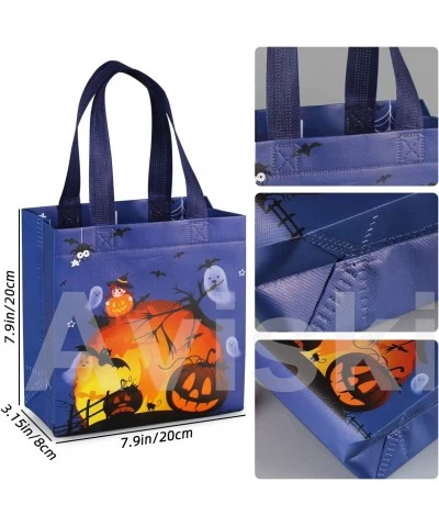 8PCS Halloween Trick or Treat Bags Small Halloween Tote Bags with Handles Gift Bags Multifunctional Non-Woven Halloween Bags ...