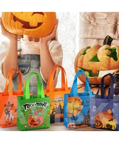 8PCS Halloween Trick or Treat Bags Small Halloween Tote Bags with Handles Gift Bags Multifunctional Non-Woven Halloween Bags ...