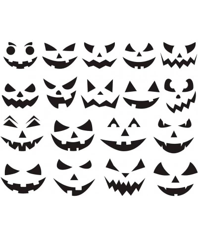 Halloween Pumpkin Decorating Stickers Etching Pumpkin Template Kits Props Make Your Own Jack-O-Lantern Face Craft Decals Part...