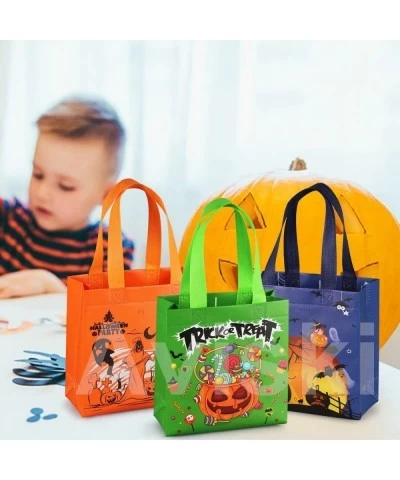 8PCS Halloween Trick or Treat Bags Small Halloween Tote Bags with Handles Gift Bags Multifunctional Non-Woven Halloween Bags ...