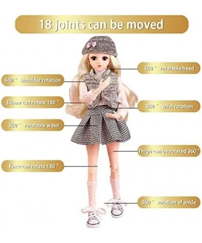 BJD Dolls 1/4 SD Doll 18 Inch 18 Ball Jointed Doll DIY Toys with Full Set Clothes Shoes Wig Makeup Best Gift for Girls $57.47...