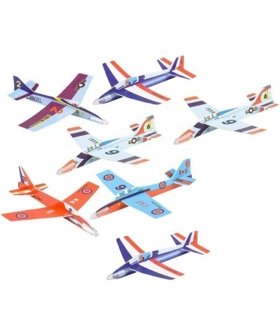 Balsa Wood and Styrofoam Airplane Toys Set - 6 Balsa Glider Kits and 6 Foam Model Toy Airplane Kits | 12 Total Planes | Class...